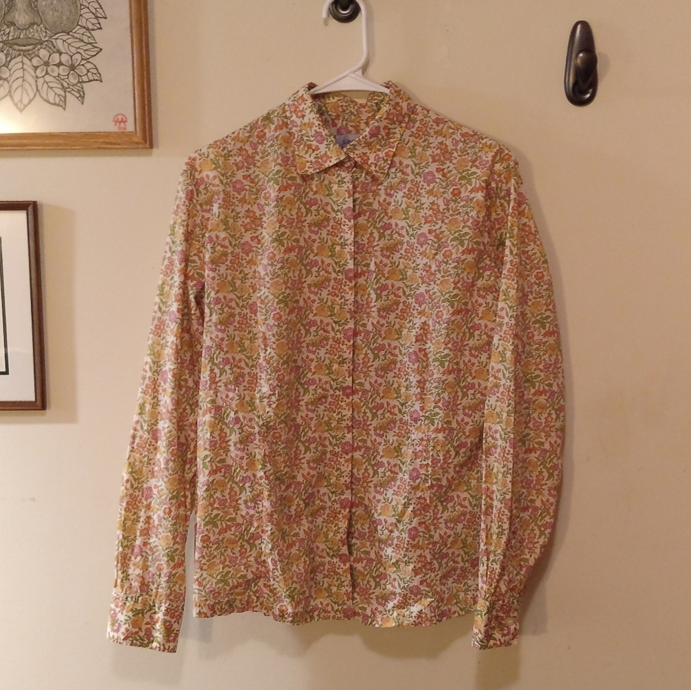 Liberty Floral Button boho/ work/ flower child